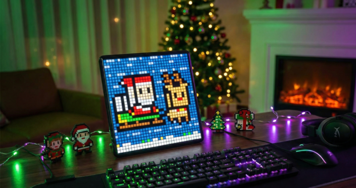 🎄 La Navidad se Pixeliza: Descubre la Magia Retro del Divoom Pixoo-MAX ✨👾